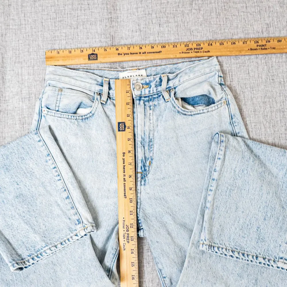 SLVRLAKE London High Rise Straight leg jeans Light blue wash size 28